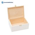 drewniane białe pudełko