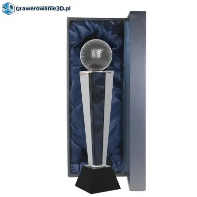 statuetka golf szklana