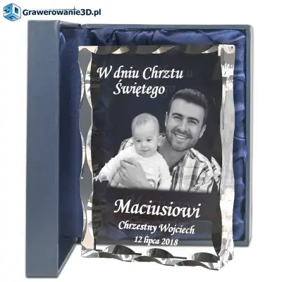 grawerowana pamiątka na Chrzest Święty