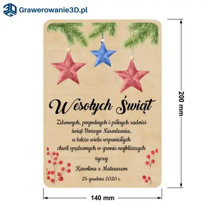 Kartka Świąteczna z nadrukiem