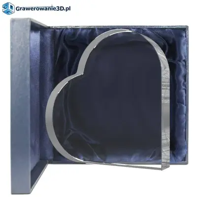 Szklana statuetka serce do graweru