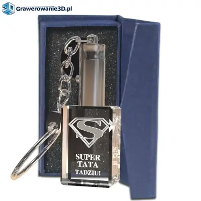 breloczek led super tata z imieniem