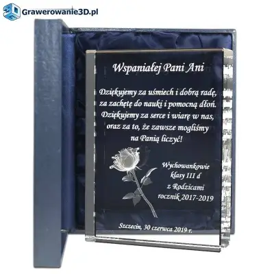 Personalizowany Upominek dla nauczycielki róża 3D