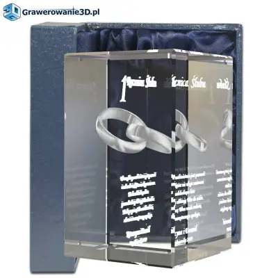 grawerowane obrączki 3D na pierwszą rocznicę ślubu