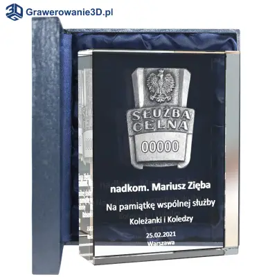 grawerowana odznaka służby celnej