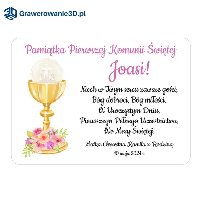 Kartka komunijna z życzeniami
