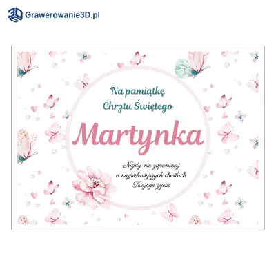 na pamiątkę chrztu pudełko projekt