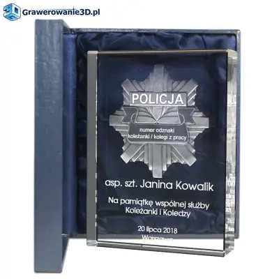 na pamiątkę służby dla policjanta od kolegów