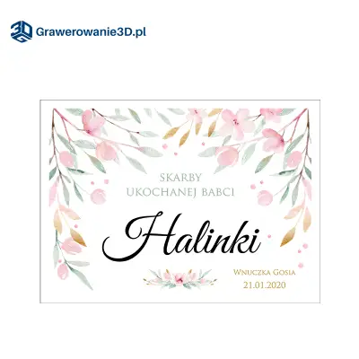 nadruk na pudelku dla babci