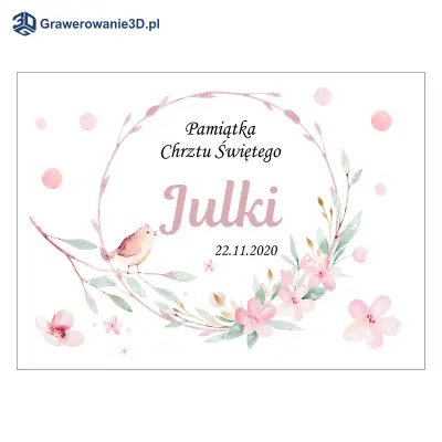 pamiątka chrztu świętego pudełko z nadrukiem