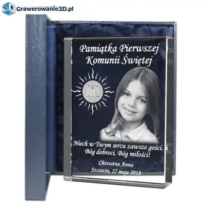 Piękna pamiątka I komunii Świętej dla dziewczynki od chrzestnego