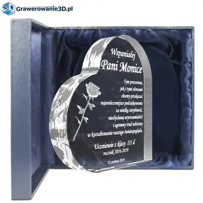 grawerowane serce na prezent