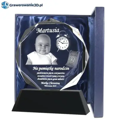 prezent na narodziny dziecka - grawer ze zdjęciem dziecka