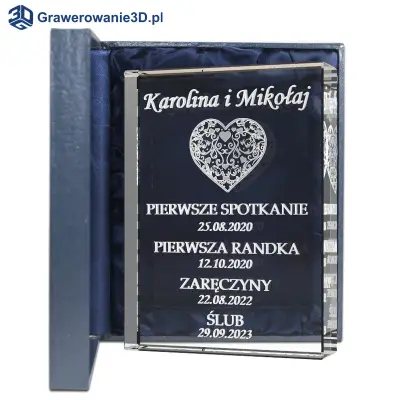 prezent na rocznicę ślubu z imionami i sercem