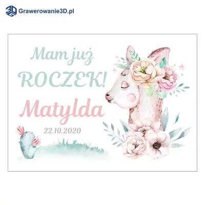 pudełko na roczek lama