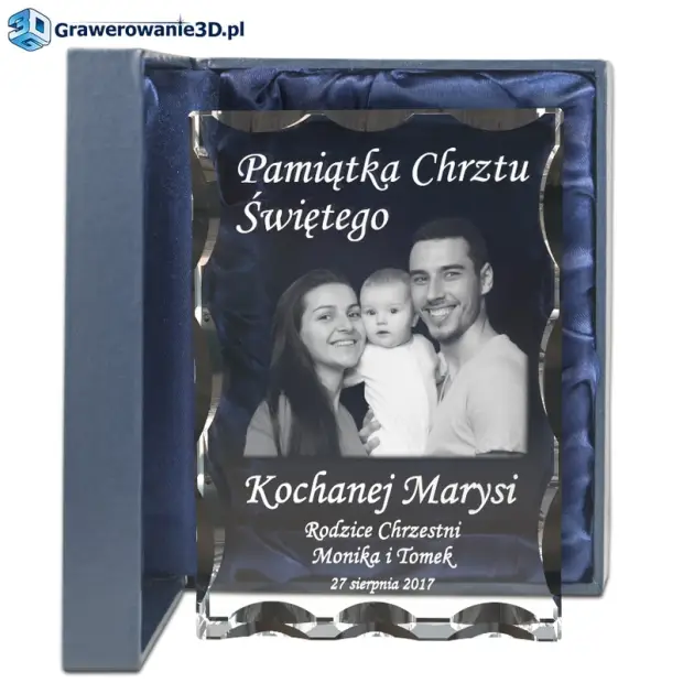 unikalna pamiątka chrztu świętego ze zdjęciem