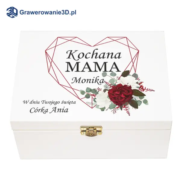 Drewniane pudełko praktyczny prezent dla mamy