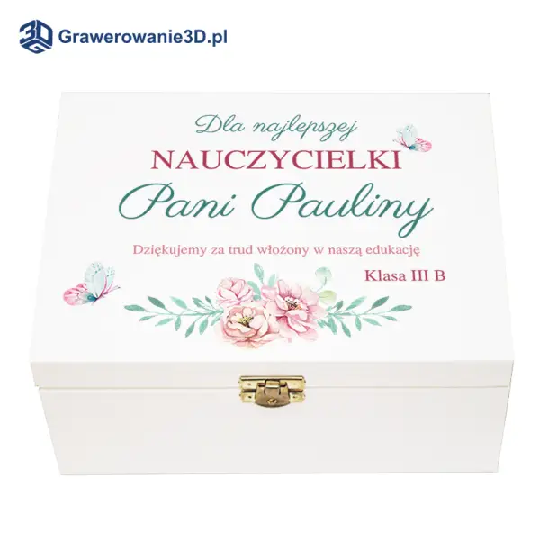 Prezent dla nauczyciela z nadrukiem pudełko
