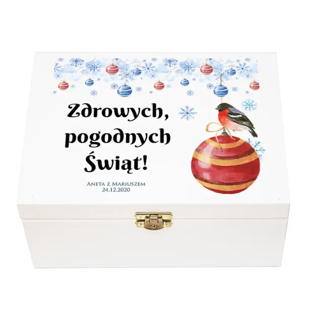 Prezent z nadrukiem świątecznym na boże narodzenie