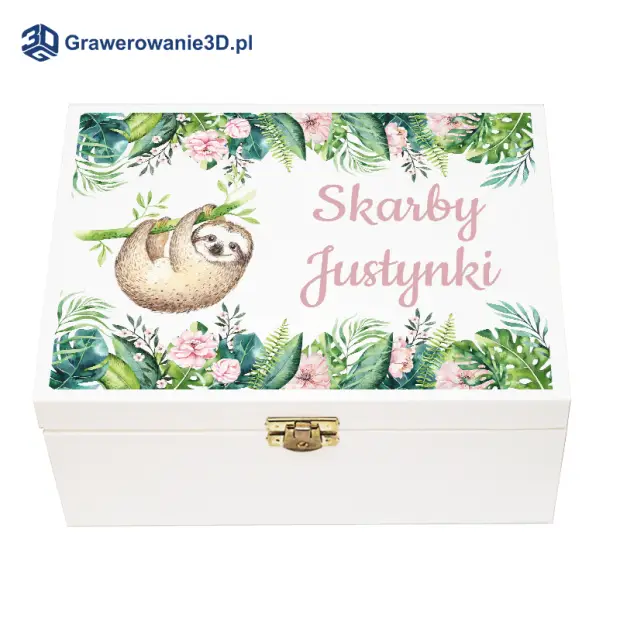 drewniane Pudełko na skarby dziecka