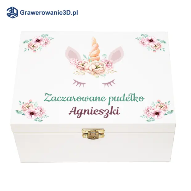 Pudełko wspomnień z nadrukiem dla dziewczynki
