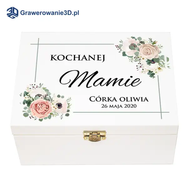 Pudełko z nadrukiem prezent dla mamy