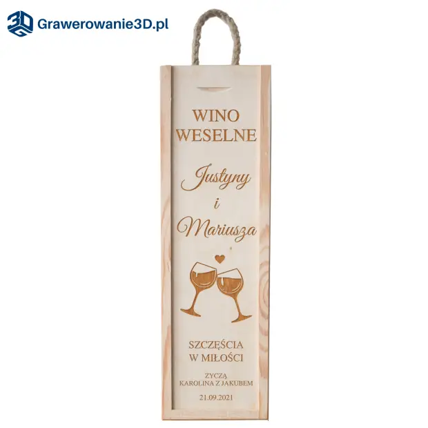 skrzynka na wino na ślub
