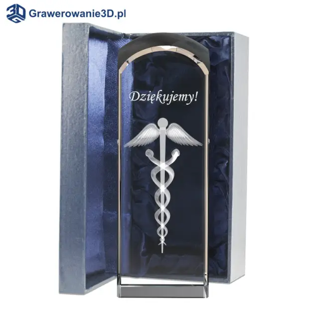 Statuetka 3D dla Neurologa z Grawerem Eskulapa