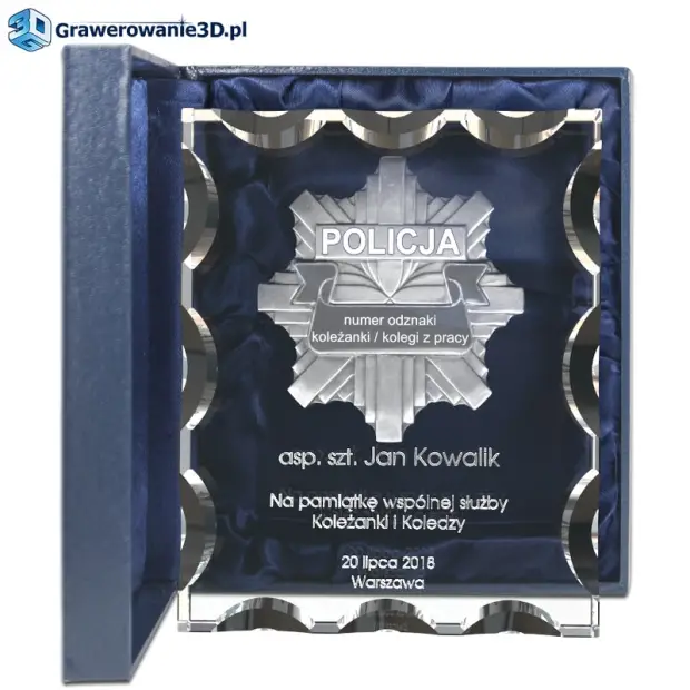 kryształowe podziękowanie za służbę