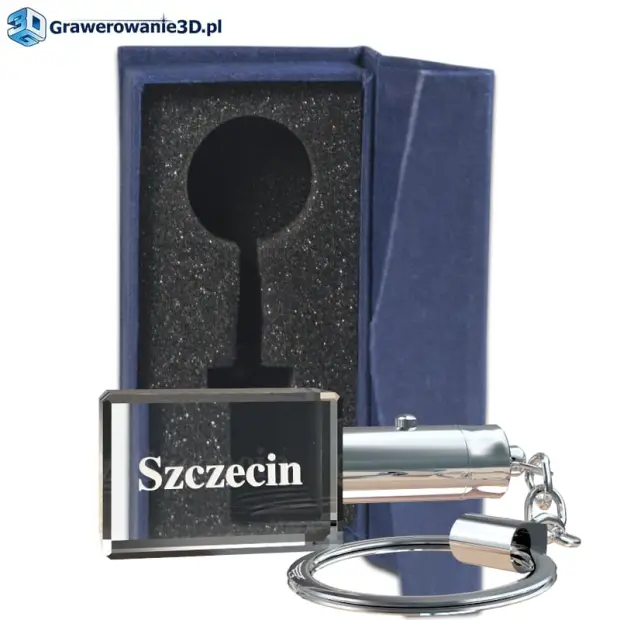 elegancki brelok z grawerem - szczecin grawer w szkle