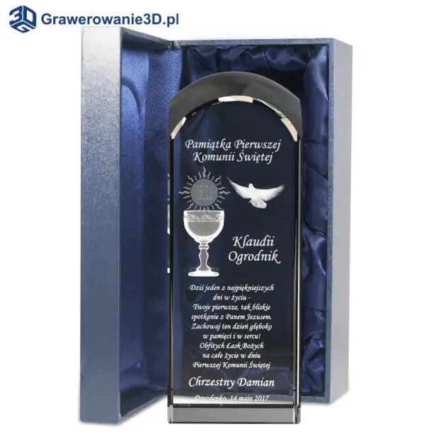 grawerowana pamiątka komunii Świętej