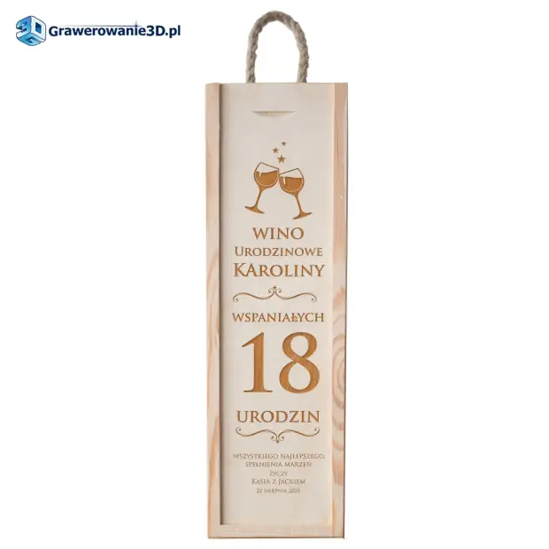grawerowana skrzynka na 18 urodziny