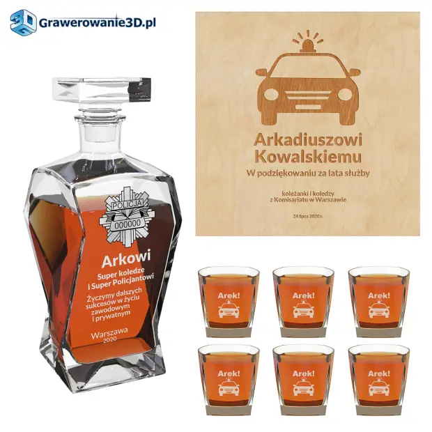 grawerowany prezent dla policjanta