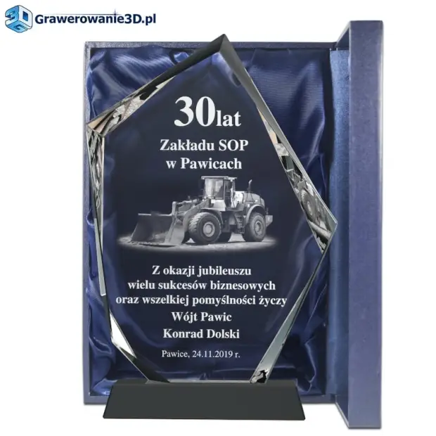 jubileusz istnienia firmy, prezent grawerowany dla firmy