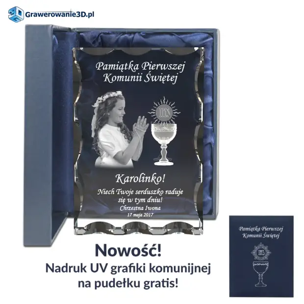Pamiątka Pierwszej Komunii Świętej w grawerze