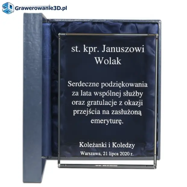 Pamiątka dla żołnierza z grawerem
