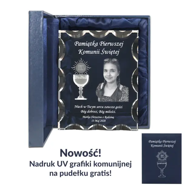 pamiątka komunijna ze zdjęciem