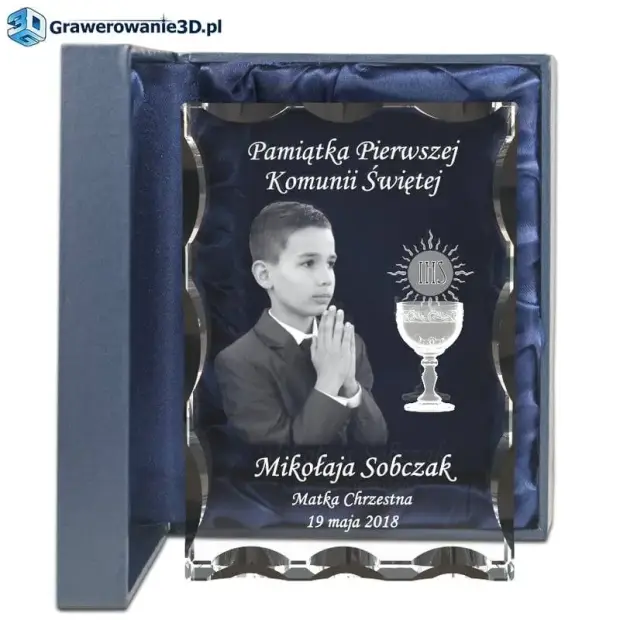 grawerowany prezent dla chłopca na komunie, piękna pamiątka dla chłopaka na pierwszą komunię św.