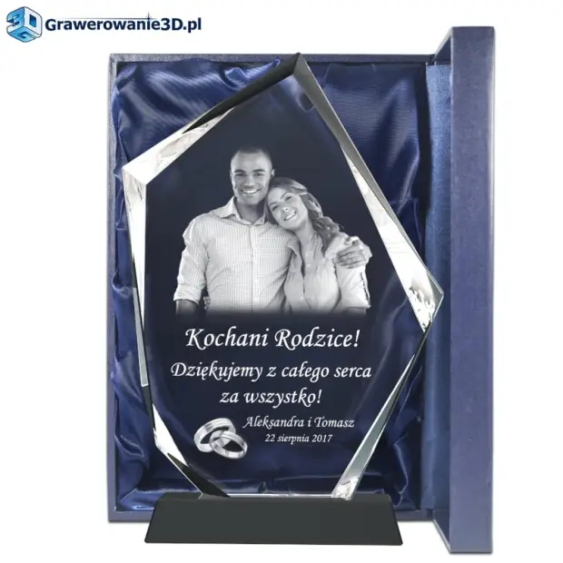 Podziękowania dla rodziców statuetka grawerowana