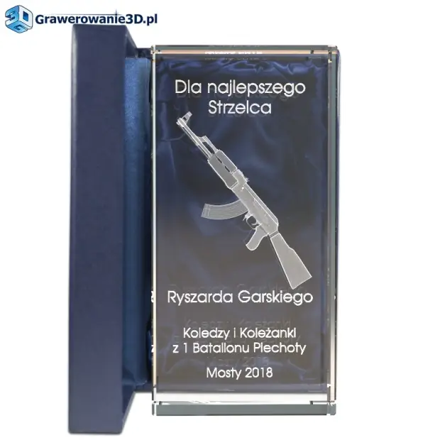Podziękowania za służbę dla żołnierza zawodowego - karabin 3d