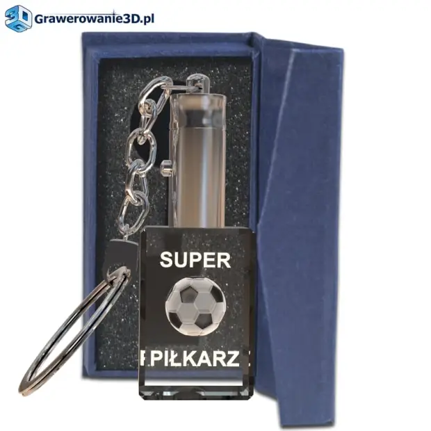 dla taty kibica - prezent - brelok LED grawer 3D