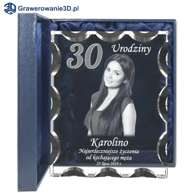fotokryształ Prezent na 30 Urodziny