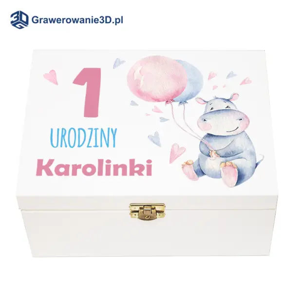 pudełko wspomnień na urodziny dla dziewczynki