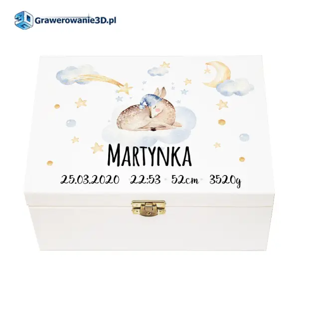 pudełko z metryczką dla dziewczynki