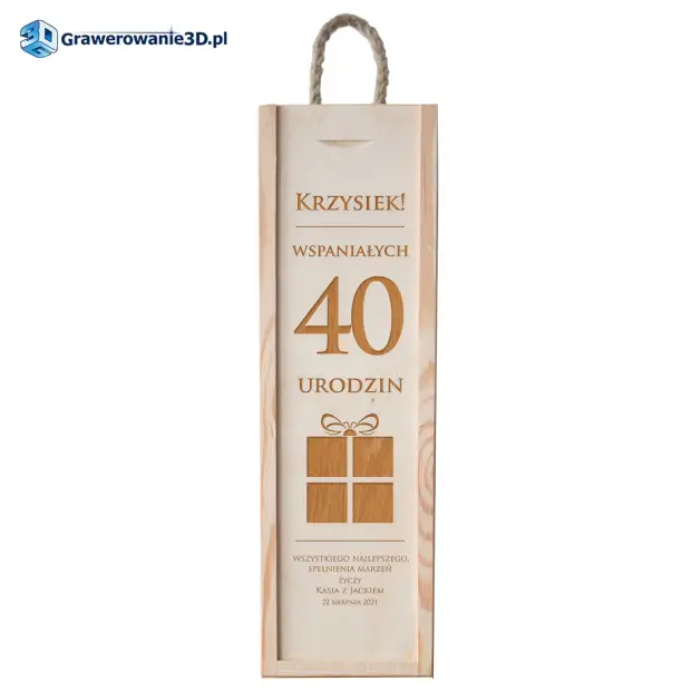 skrzynka na wino z grawerem prezent