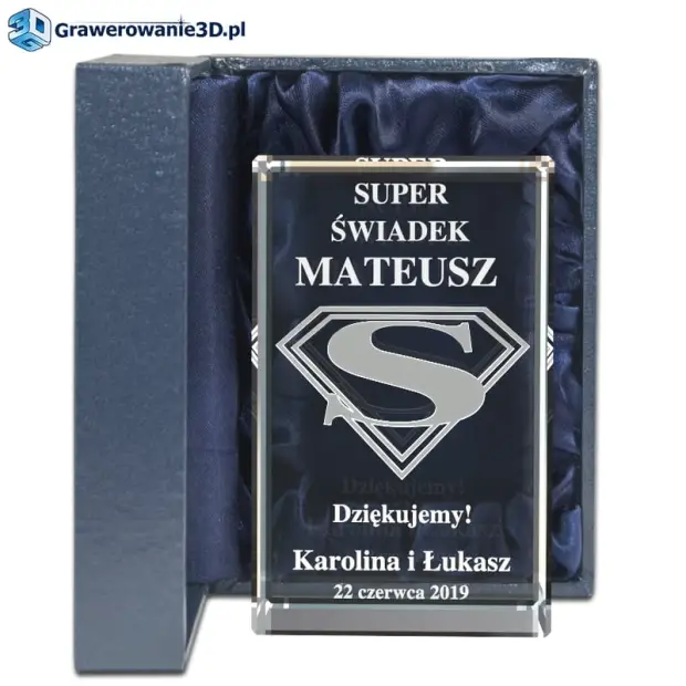 Super świadek - prezent grawerowany 3d dla świadka