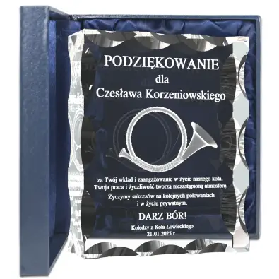 grawerowany prezent dla myśliwego w podziękowaniu