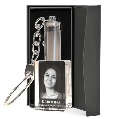 breloczek LED ze zdjęciem grawerowanym mamy