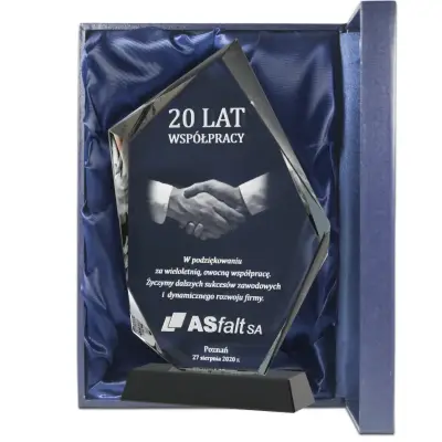 Statuetka podziękowanie za współpracę z firmą
