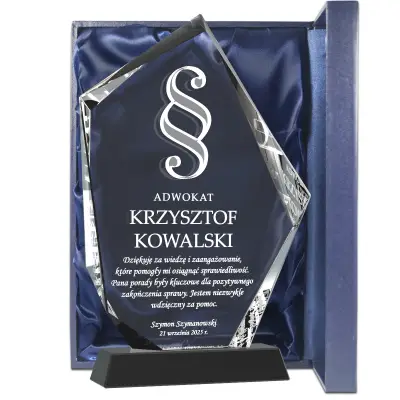 paragraf 3D prezent dla prawnika w podziękowaniu